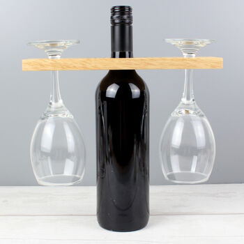 Personalised 'Wine O'clock' Glass And Bottle Butler, 3 of 3