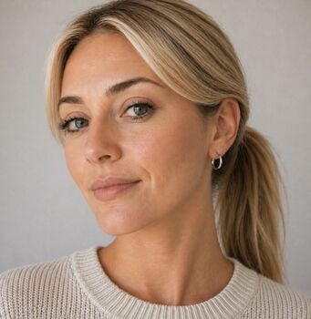 Sterling Silver Small Thick Hoops, 2 of 3