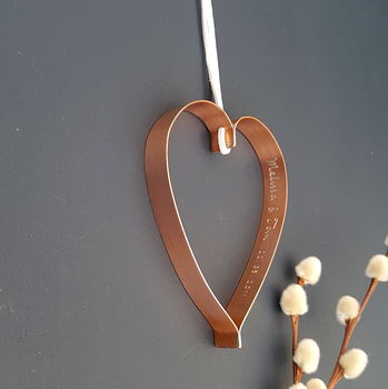 Secret Message Handmade Solid Copper Heart, 2 of 8