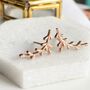 Rose Gold Plated Olive Leaf Ear Climber, thumbnail 2 of 3