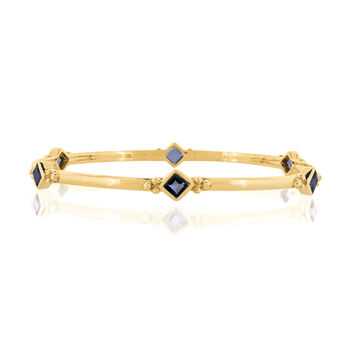 Divinity Princess Iolite Bangle Silver Or Gold Plated, 7 of 12