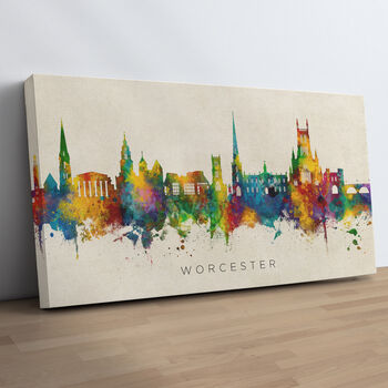 Worcester Skyline Cityscape Art Print, 10 of 12
