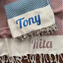 Personalised Chevron Handwoven Throw, Personalised Gift, thumbnail 1 of 11