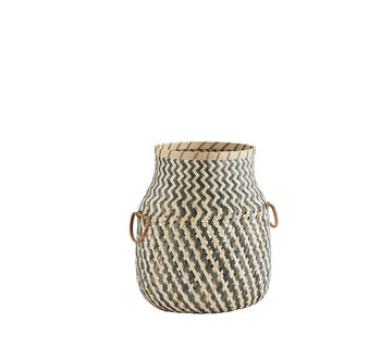 Grey And Natural Shaped Bamboo Storage Basket, 3 of 5