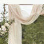 Taupe Draping Fabric Wedding Backdrop, thumbnail 3 of 4