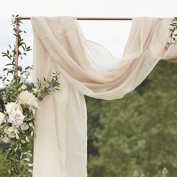Taupe Draping Fabric Wedding Backdrop, 3 of 4