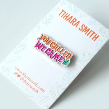 'You Called We Came' Windrush Enamel Pin, 3 of 3