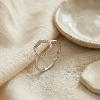 Hexagon Ring Silver, 7 of 8