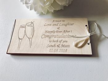 Personalised Wooden Money Wedding Gift Envelopes, 3 of 6