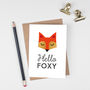 Hello Foxy Valentine's Card, thumbnail 1 of 5