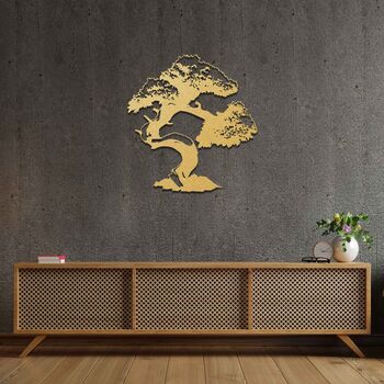 Modern Bonsai Tree Wall Art Wooden Home Decor, 8 of 10