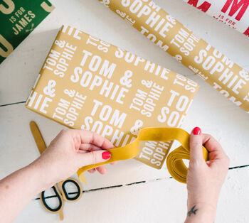 Christmas Letterpress Personalised Wrapping Paper, 3 of 4