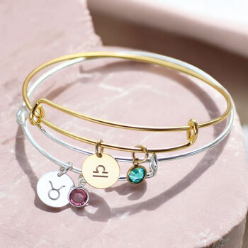 Zodiac Birthstone Bangle, 6 of 11