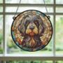 Cockapoo Black Stained Glass Effect Suncatcher, thumbnail 5 of 6