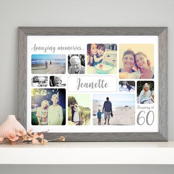 Personalised 60th Birthday Photo Collage, 2 of 10