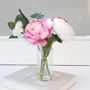 White And Pink Peony Bouquet In Vase, thumbnail 1 of 3