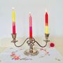 Set Of Three Marble Candles ~ Pink, Orange And Yellow, thumbnail 1 of 3