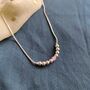 925 Silver Pink Silver Round Ball Thin Payal Anklet, thumbnail 3 of 5