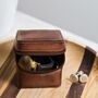 Personalised Leather Travel Cufflink Case For Dad, thumbnail 6 of 8