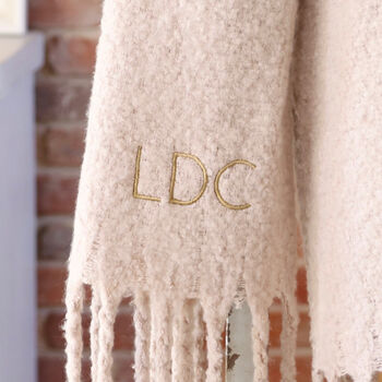 Personalised Gold Initials Recycled Oversized Scarf, 3 of 10