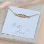 Personalised Gold Plated Feather Bracelet, thumbnail 2 of 9