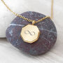 Personalised Men's Infinity Octagon Pendant Necklace, thumbnail 1 of 6