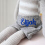 Personalised Bunny Knitted Soft Toy, thumbnail 3 of 4