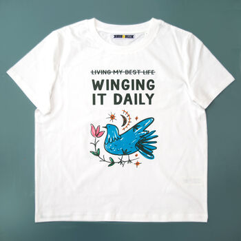 'Winging It Daily' Ladies T Shirt, 4 of 5