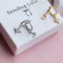Moon And Star Huggie Earrings Christmas Gift For Her, thumbnail 1 of 9