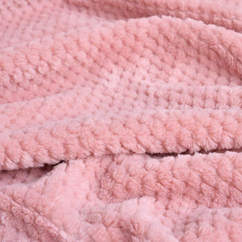 Personalised Dusty Pink Honeycomb Baby Blanket, 5 of 9