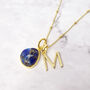 Gold Plated Initial And Sapphire Birthstone Necklace, thumbnail 1 of 5