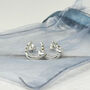 Sterling Silver 925 Horseshoe And Heart Stud Earrings – Lucky Equestrian Studs, thumbnail 1 of 5