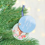 Personalised New Baby Photo Swivel Christmas Decoration, thumbnail 2 of 8