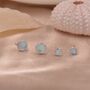 Blue Flash Mermaid Crystal Stud Earrings, thumbnail 5 of 11