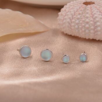 Blue Flash Mermaid Crystal Stud Earrings, 5 of 11