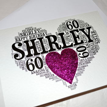 Personalised 60th Birthday Sparkle Card, 11 of 12