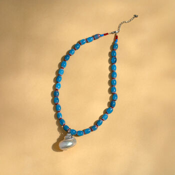 Ceramic Beads And Shell Necklace, 2 of 6