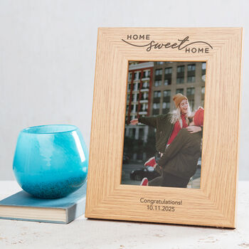 Engraved Couples Home Sweet Home Photo Frame, 2 of 6