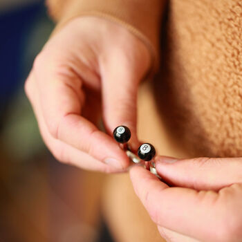 Eight Ball Pool Design Cufflinks In A Gift Box, 2 of 8