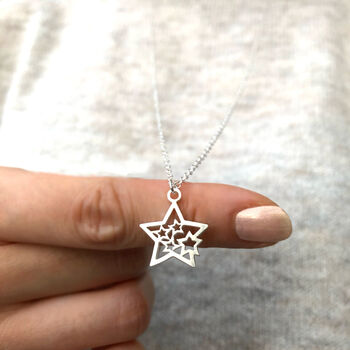 Personalised Graduation Gift Sterling Silver Initial Star Necklace, 9 of 11
