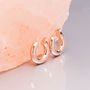 Thick Hoop Earrings In Gold Plate Or Silver, thumbnail 4 of 11