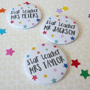 Star Teacher Personalised Badge, 3 of 4