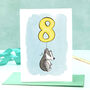 Badger 8th Birthday Card, thumbnail 1 of 7