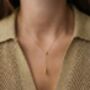 18k Gold Plated Adjustable Lariat Drop Necklace, thumbnail 3 of 4