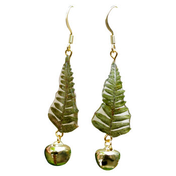Christmas Tree And Bell Gold Plated Earrings, 6 of 12