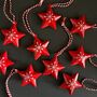 Red Metal Star Hanging Decoration, thumbnail 2 of 3