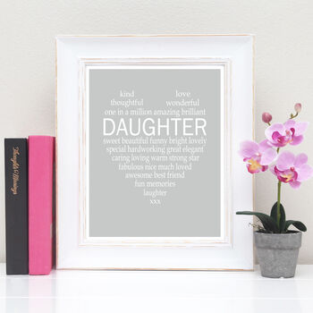 Personalised Daughter Heart Print, 2 of 4