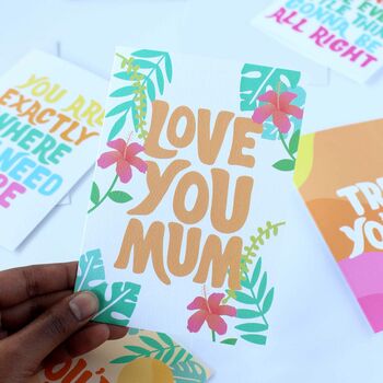 Love You Mum Floral Greeting Card, 2 of 2