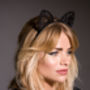 Gem Encrusted Lace Cat Ears Hairband, thumbnail 2 of 2