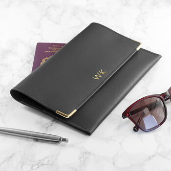 Personalised Luxury Leather Travel Organiser, 2 of 12